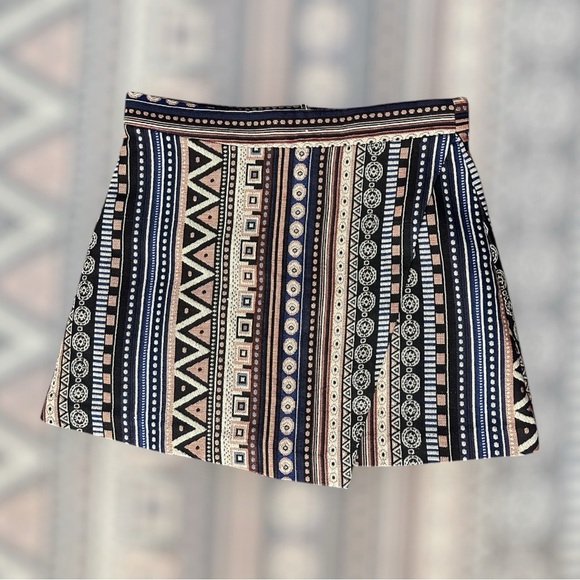 fab'rik Mini Wrap Skirt Vibrant Colors Size Medium - Picture 1 of 7